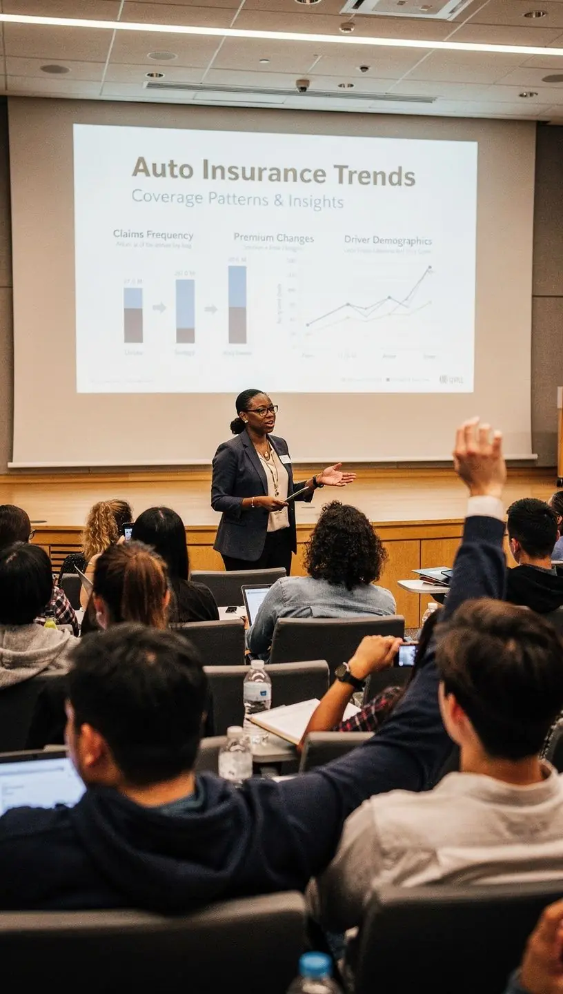 Wizualizacja statystyk dotyczących zgłoszeń roszczeń w ubezpieczeniach komunikacyjnych.